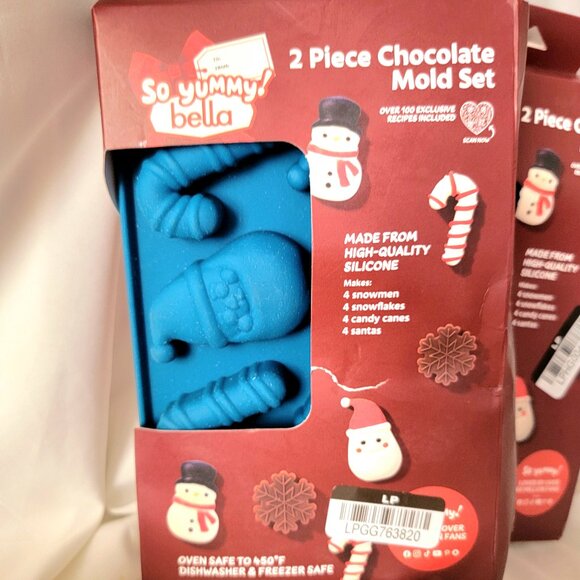 Bella 3-Pack Chocolate / Candy Mold Sets, 6 Total Pieces - Picture 3 of 3